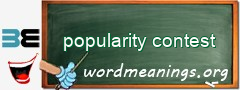 WordMeaning blackboard for popularity contest